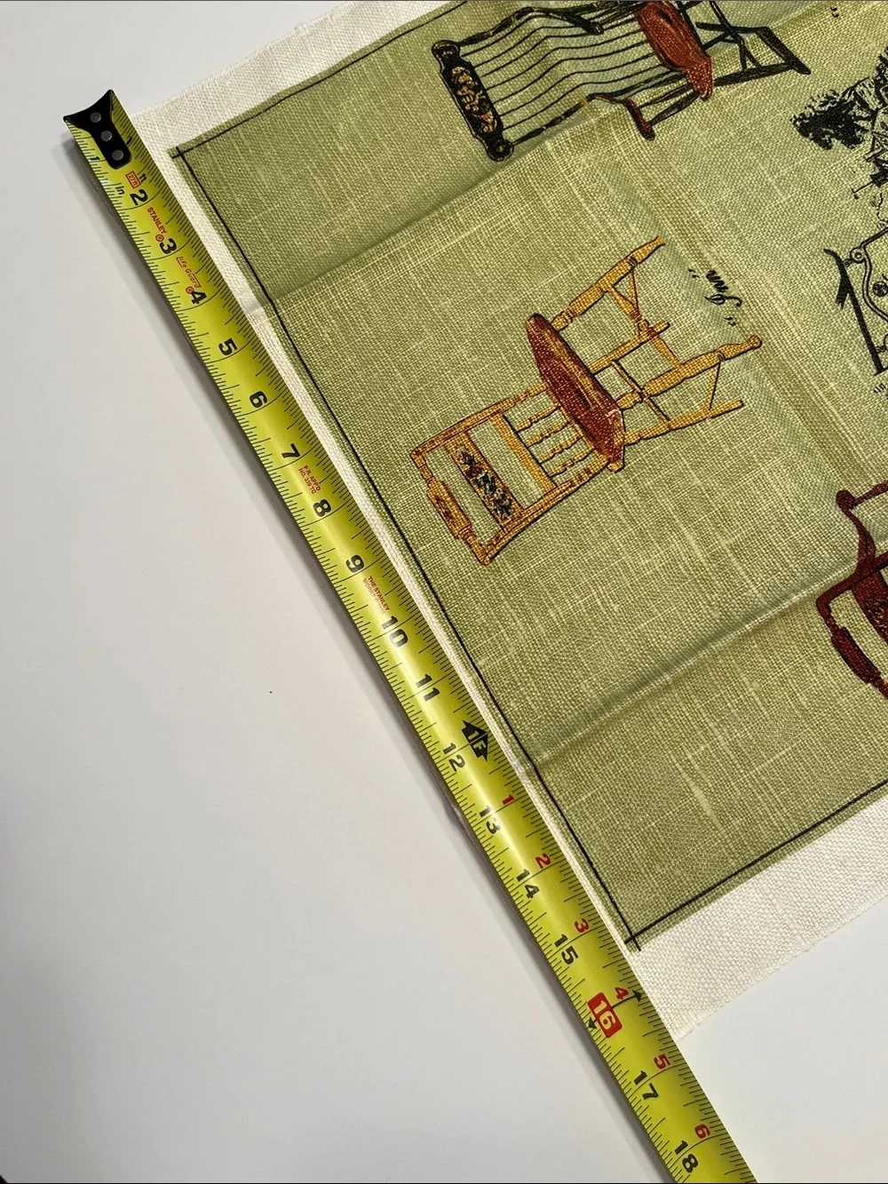 Vintage Hitchcock Chairs Tea Towel Kitchen Linen Cotton Americana Decor Motifs